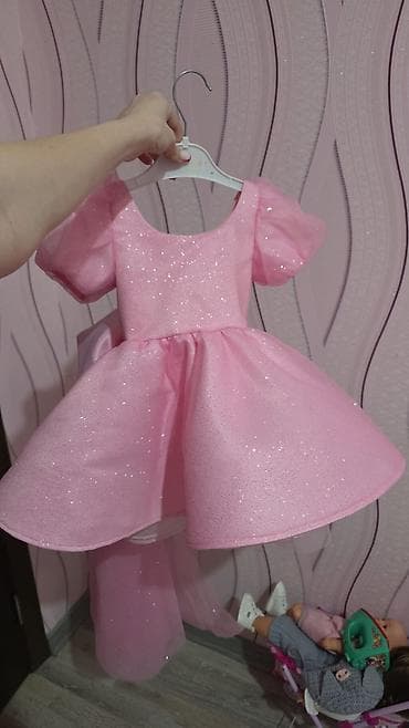 elbiseler: Uşaq üçün bayramlıq/şənlik donu – çəhrayı, parıltılı tezedi hec — 1