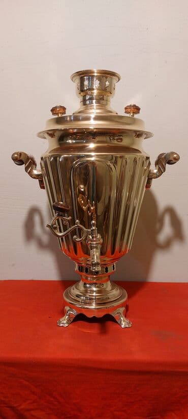 купить бу самовар на дровах: 1950-ci illerin Tula istehsali samavarlar 7-litrlikdir, materiallari; — 1