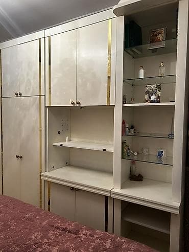 balıq suvenir: Ağ rəngli qonaq otağı/divar mebeli - Material: MDF/Laminat əsaslı — 5