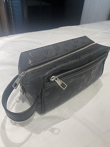 makyaj çantası: Louis Vuitton kişilər üçün dəri tualet/aksesuar çantasi Turkiyeden — 1