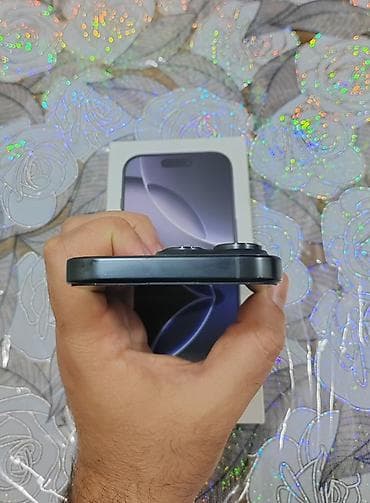 iphone 8s plus: IPhone 16 Pro, 128 GB, Black Titanium, Face ID, Sənədlərlə, Barmaq izi — 5