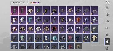 PUBG Mobile hesabı – geniş skin və kosmetik kolleksiya - Üst geyimlər