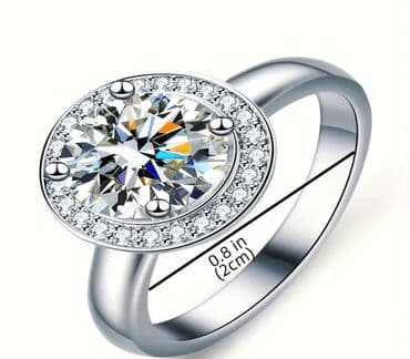 brilyant qaşlı üzük metni: Üzük, Gümüş, 925 Əyar, Brilyant — 1