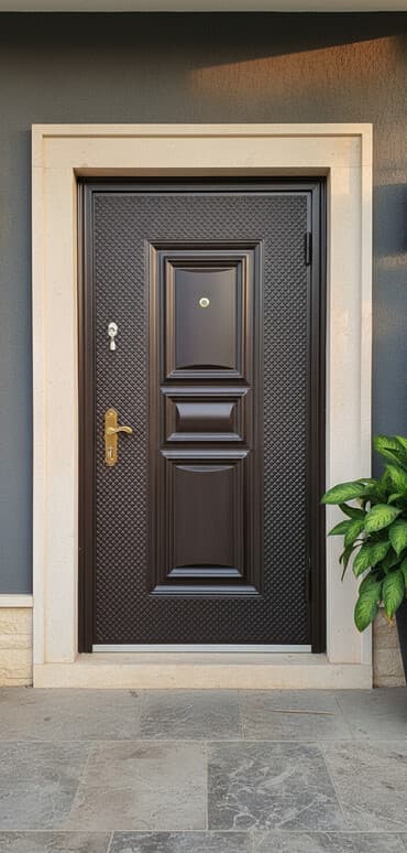 dəmir giriş qapıları: Seyf qapılar Münasib qapılar Dəmir qapı Ev qapıları Çöl qapısı — 1