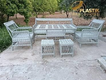 hesir divan: Yeni, Jurnal masası, 2 kreslo, Alüminium, Türkiyə — 2