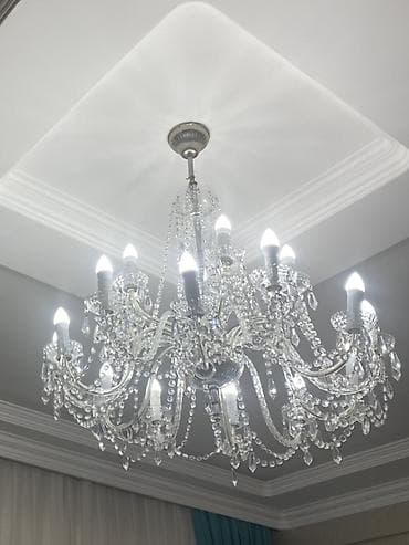 Şəkillər, tablolar: Çılçıraq, 10 və daha çox lampa, Xrustal — 2