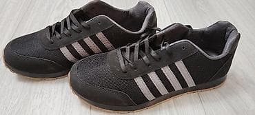 ağ kişi krossovkaları: Kişi idman krossovkası - Rəng: qara, yanlarda tünd boz dekorativ 3 — 5