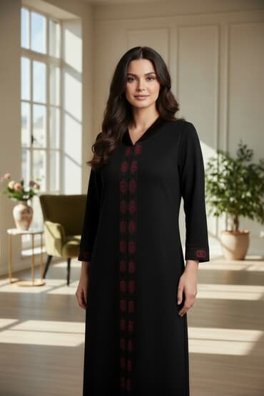 qadın ucun donlar: Elan aktivdi Qara rəngli yun qadın paltarı - Dizayn: Ön hissədə dikey — 1