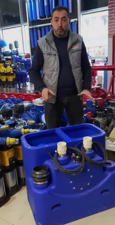 ucuz bal: Plastik çirkab su toplama və nasoslama çəni. baçoklu kanalizasiyası — 1