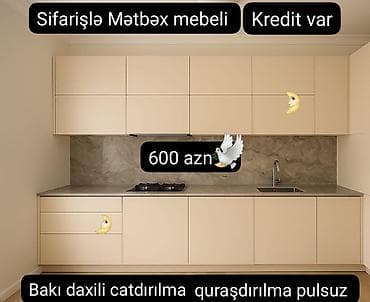 Sifarişlə mətbəx mebeli – müasir, minimal dizaynlı modul həllər. - Üst