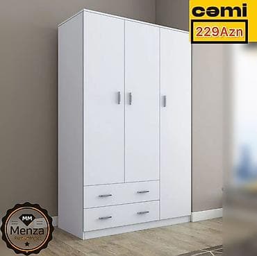 limon duzu: Ağ rəngdə, minimalist dizaynlı paltar şkafları – Menza Premium Mebel — 3
