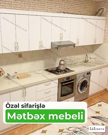 Özəl sifarişlə mətbəx mebeli - Dizayn: Minimal və funksional ağ — 1