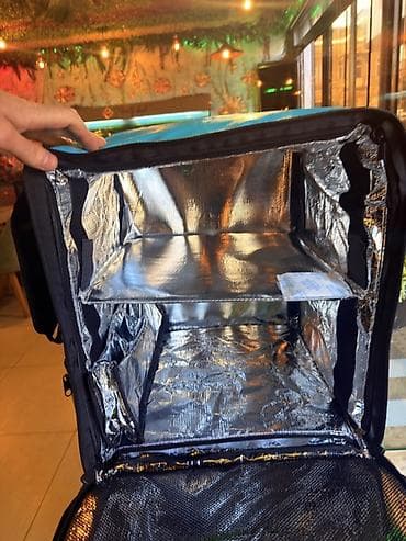 Сумки для курьеров: Wolt çatdırılma çantası – izotermal, böyük tutumlu - Rəng: mavi — 4