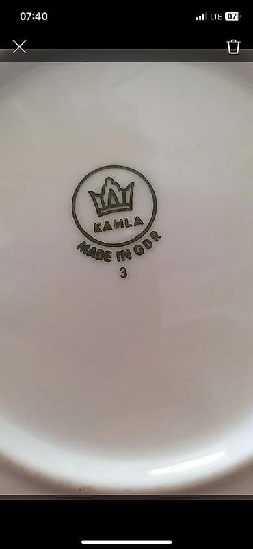 semicka yağı: Nahar dəsti, rəng - Ağ, Farfor, Almaniya — 8