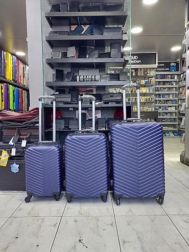 Sərt korpuslu 3-lü çamadan dəsti - Material: Yüngül və möhkəm sərt