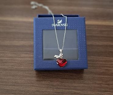 bijuteryalar: Swarovski kolyeler – ürək motivli asqılar 1) Gümüşü rəngdə zəncir + — 2