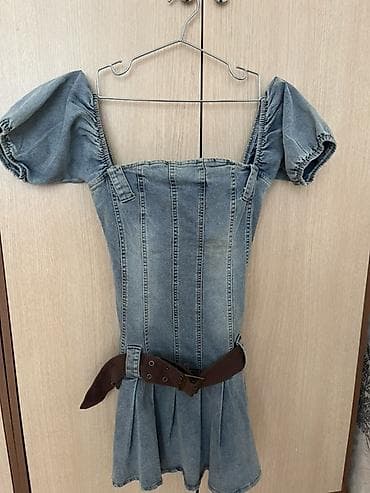 pencek donlar: Cins qısa don -S razmer - Material: klassik açıq mavi denim - Model — 1