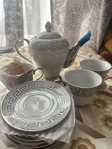 acar naboru satilir: Çay dəsti, rəng - Ağ, Farfor, 6 nəfərlik — 1