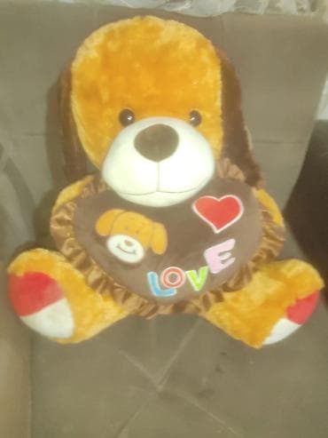 usag oyuncag: Böyük ölçülü plyuş it oyuncağı - Yumşaq, xəz kimi toxumalı material - — 2