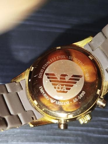 luç saat: İşlənmiş, Qol saatı, Emporio Armani, rəng - Qızılı — 5