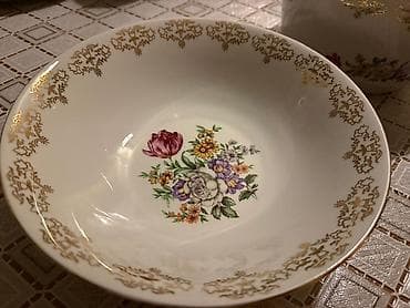 xrustal guldan: Nahar dəsti, rəng - Ağ, Farfor, 6 nəfərlik, Çexiya — 1