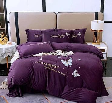 Вазы: Новый Для взрослых Двуспальное 4 сезона Велюр Комплект постельного белья, Платная доставка — 2