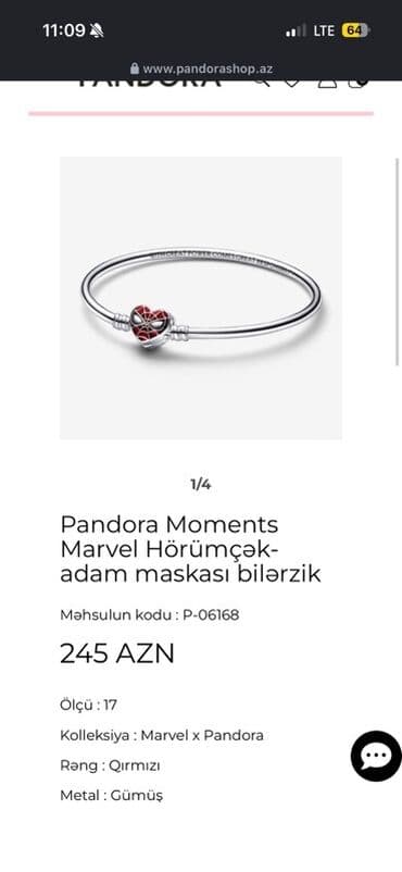 tək qaş: Bilərzik, Pandora, Gümüş — 6