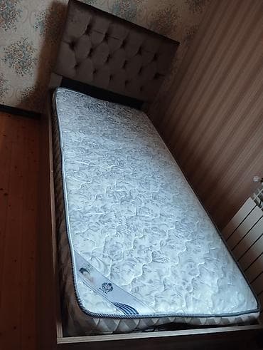 stul ucuz: Təknəfərlik çarpayı, Matras ilə, Siyirməsiz — 4