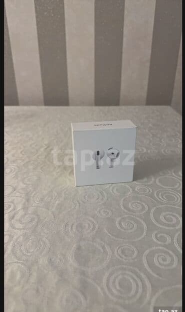 airpods pro 5 qiymeti: Məhsul: Apple AirPods 4 (Model A3090/A3091/A3058 — qutunun etiketində — 1