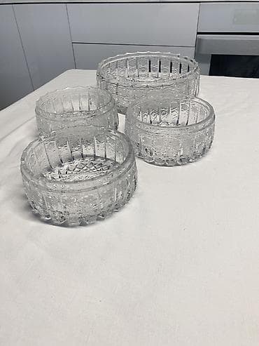 Qedim temiz xrustal bir böyük meyve qabi 3 konfet qabi hamsi 150 azn — 4