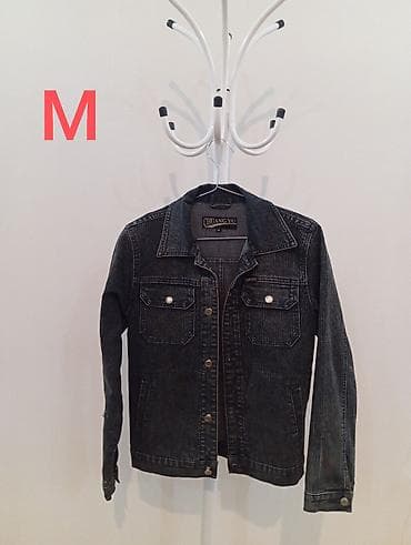 Qara rəngdə denim cins gödəkçə – CHUANG YU brendi. Ölçü: M (etiketdə