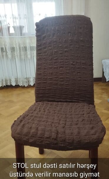 stol stul mətbəx: Stol–stul dəsti - Material: taxta/masiv konstruksiya - Stol: ovala — 1