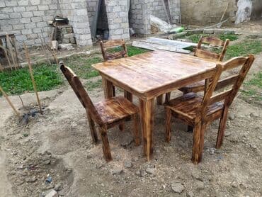 Bağ, çöl oturacaqları: Taxta stol və stullar Bağ evləri və restoran (kafe pub ) üçün taxta — 2