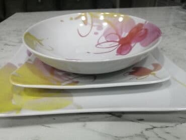 işlənmiş seyflər: Nahar dəsti, rəng - Ağ, Farfor, 12 nəfərlik, Yaponiya — 1