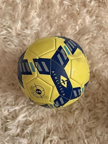 CD, DVD disklər və kassetlər: AthliTech futbol topu – rəsmi ölçü 2. - Rəng: sarı göy naxışlarla - — 2