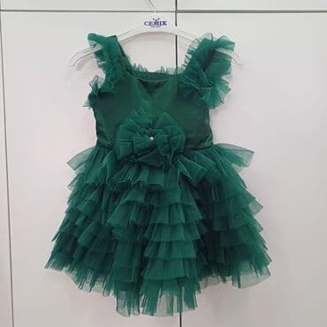 ziyafət geyim: Dəst ana və uşaq geyimi 5-6 yaşlı üçün ziyafət paltarı uşaq donu tək — 2