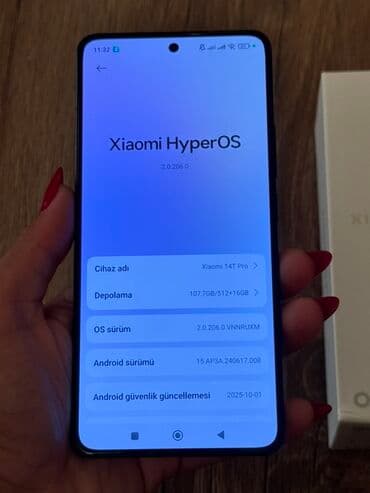 iphon3 6s plus: Xiaomi 14T Pro, 512 GB, rəng - Qara, 
 İki sim kartlı, Barmaq izi, Sensor — 6