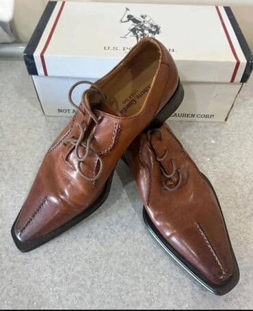 kişi üçün yun şap şaplar: U.S. Polo Assn. kişi dəri ayaqqabısı - Model: Klassik bağlamalı dress — 2