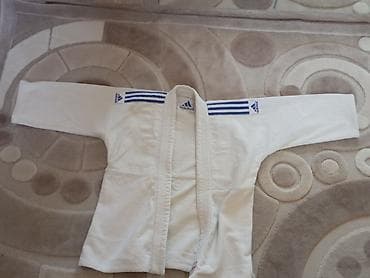 mavi don: Adidas judo gi üst geyimi (kurtka) - Rəng: ağ - Brend: Adidas – — 1