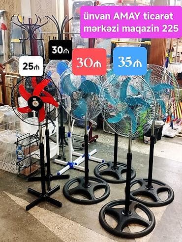 Masaüstü və döşəmə tipli ventilyatorlar .25 manatdan başlayan