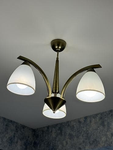 Stol lampaları: Çılçıraq, 3 lampa, Metal — 2
