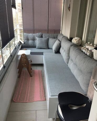 kreditle kunc divan: Künc divan, Yeni, Açılmayan, Bazalı, Vеlur parça, Pulsuz çatdırılma — 4