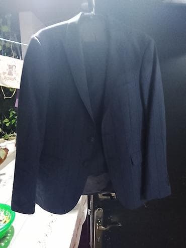 Kişi Kostyum Dəsti – zolaqlı dizayn - Üçlü dəst: pencək, şalvar və