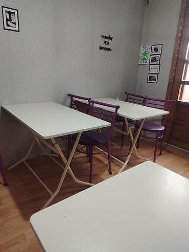 Tədris və ofis üçün stollar və stullar dəsti - Düzbucaqlı, geniş iş