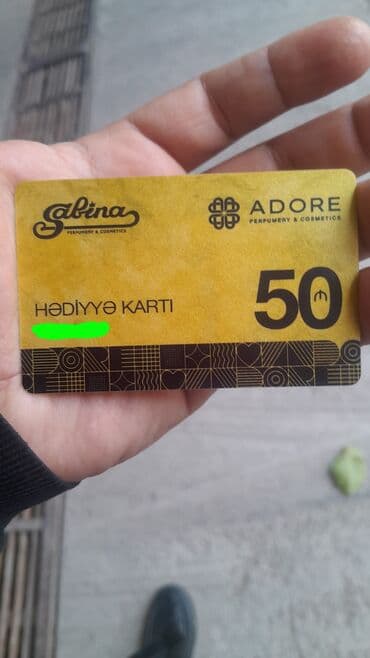 Subaru: Məhsul: Sabina & Adore Parfümeriya və Kosmetika hədiyyə kartı — 2