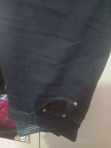 kişi geyimi: İTTİZ markalı tünd-mavi cins şort - Material: qalın denim (cins) — 3