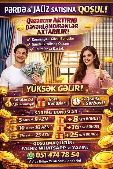 etir satici: Satış agentləri, 18 yaş, Təcrübəsiz, Onlayn iş — 1