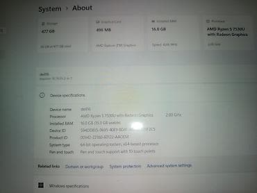 amd radeon: İşlənmiş Dell Inspiron, 16 ", AMD Ryzen 7, 512 GB, Pulsuz çatdırılma, Ödənişli çatdırılma — 8