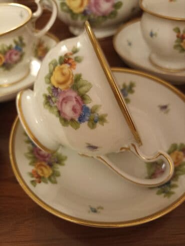 cay dəstləri: Çay dəsti, rəng - Ağ, Farfor, 6 nəfərlik, Almaniya — 2