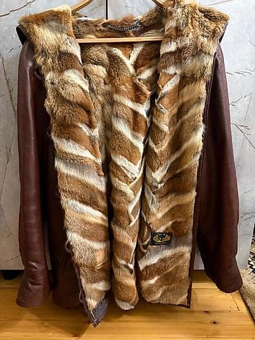 tebii daş: Palto, XL, rəng - Qəhvəyi — 5